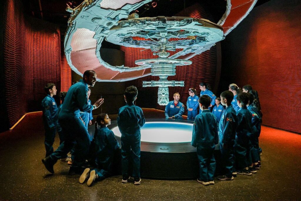 Emirati astronauts lead a special tour in the Museum of the Future