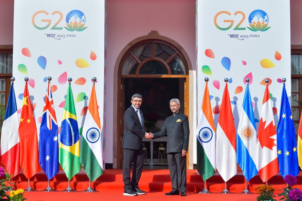 H.H. Sheikh Abdullah bin Zayed participates in G20 Foreign Ministers’ Meeting in India Sheikh Abdullah bin Zayed is participating in G20