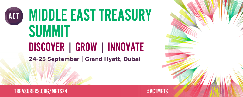 Event banner for ACT Middle East Treasury Summit 2024