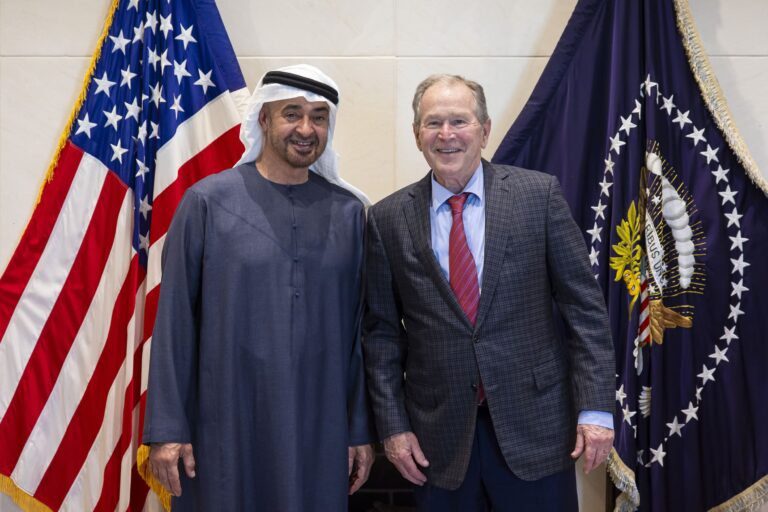 Sheikh Mohamed and George W. Bush Discuss Bilateral Relations UAE President Mohamed Meets Bush, Discusses Relations