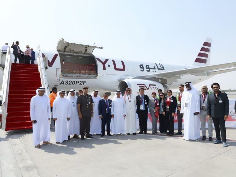 Fly Vaayu’s Inaugural Flight from China Lands at Ras Al Khaimah
