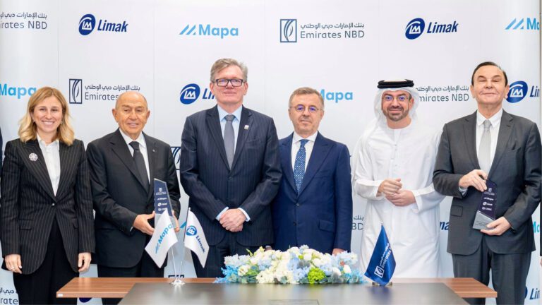 Emirates NBD and Dubai Metro Blue Line graphic