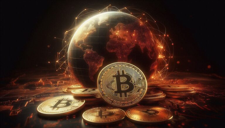Bitcoin coin with rising graph over $120K