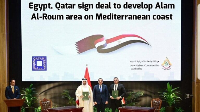 Qatar to invest $30 billion in Egypt’s Alam El Roum megaresort featuring 7.2 km of beachfront, 4,500 hotel rooms, and 250,000 new jobs.