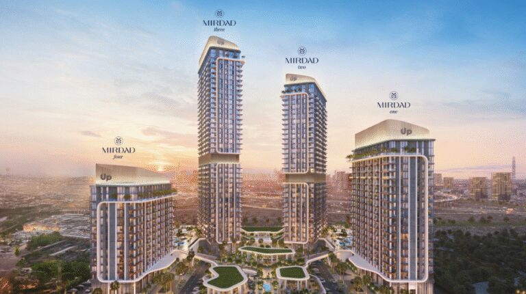 Modern luxury towers in Motor City