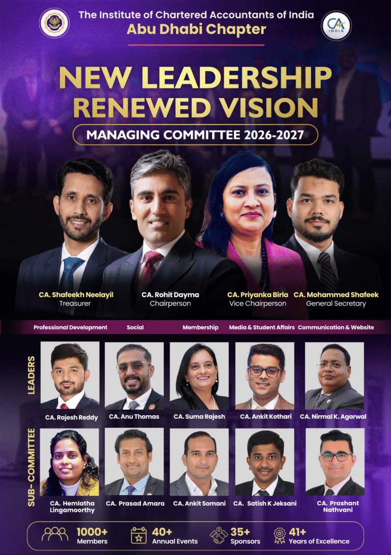 ICAI Abu Dhabi committee announcement