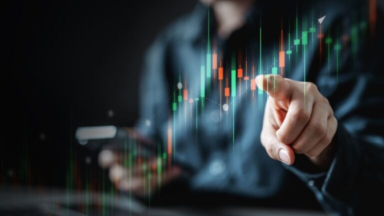 Tech stocks drive Nikkei to a new record high showing Nikkei index rise driven by tech stock gains