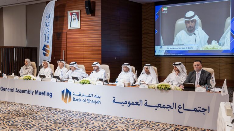 Bank of Sharjah AGM approves 6.5% dividend after 89% profit surge showing Bank of Sharjah dividend approval and profit growth